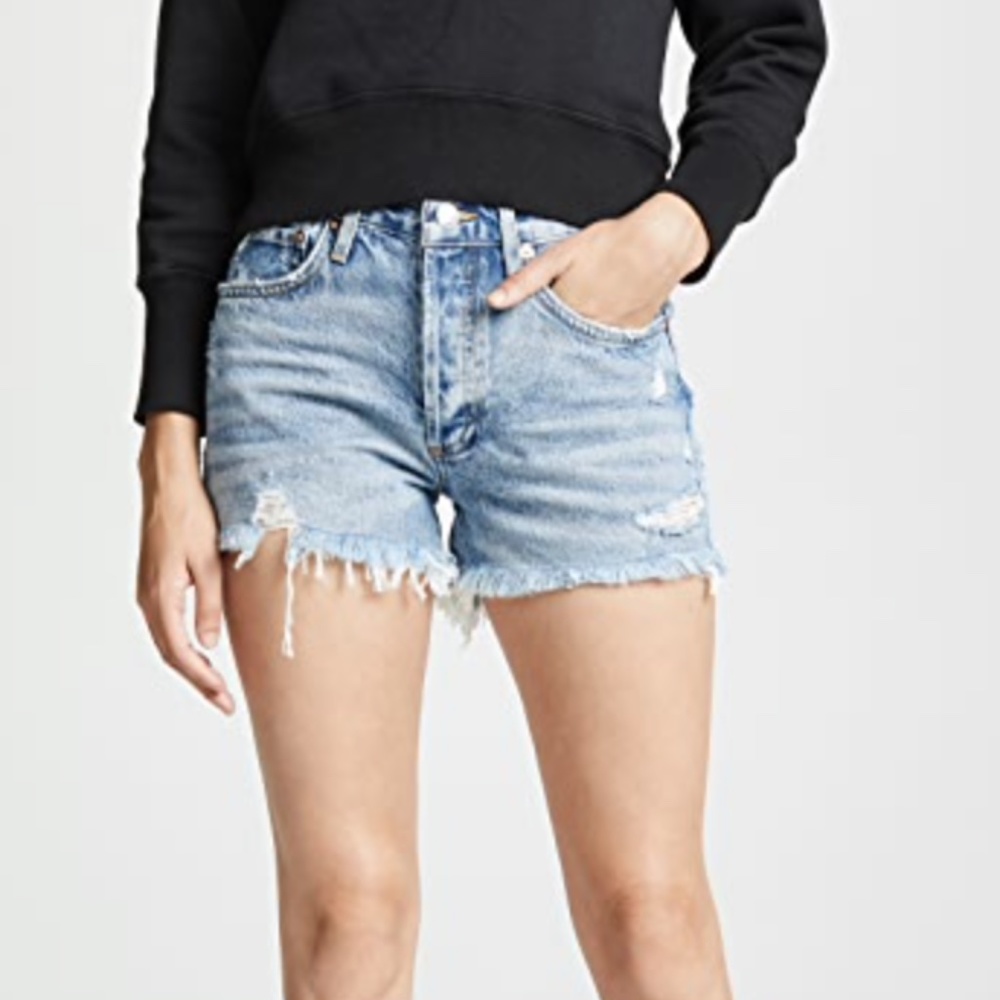 AGOLDE Parker Vintage Loose Fit Cut Off Shorts